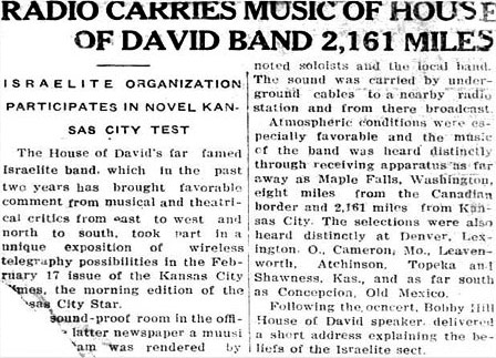 In retrospect it is hard to judge how important the music of House of David was.  The bands played to huge audiences and enthusiastic reviewers across the United States before and during the early days of Jazz.  Contemporary accounts consistently describe them as top musicians but while the baseball team's position in history is secure the echo of the road band's music seems to have faded almost as quickly as the bands themselves.